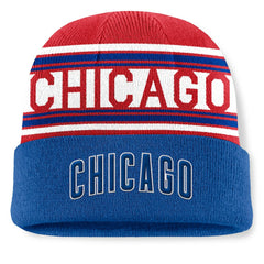 Chicago Cubs Fanatics Fundamental Team Stripe Cuffed Knit Hat Lifestyle