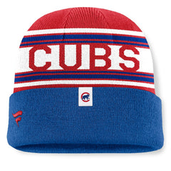 Chicago Cubs Fanatics Fundamental Team Stripe Cuffed Knit Hat Lifestyle
