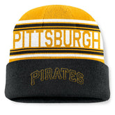 Pittsburgh Pirates Fanatics Fundamental Team Stripe Cuffed Knit Hat On Sale