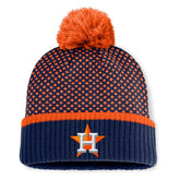 Houston Astros Fanatics Women's Fundamental Jacquard Cuffed Knit Hat with Pom for sale