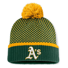 Athletics Fanatics Women's Fundamental Jacquard Cuffed Knit Hat with Pom Clearance
