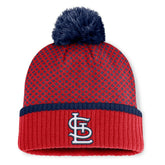 St. Louis Cardinals Fanatics Women's Fundamental Jacquard Cuffed Knit Hat with Pom discount