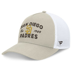 San Diego Padres Fanatics A-Frame Trucker Adjustable Hat discount