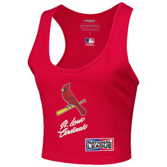 St. Louis Cardinals Pro Standard Women's Fast Lane Fitted Tri-Blend Cropped Tank Top for sale