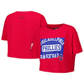 Philadelphia Phillies Pro Standard Women's Made To Play Boxy Cropped T-Shirt Sale