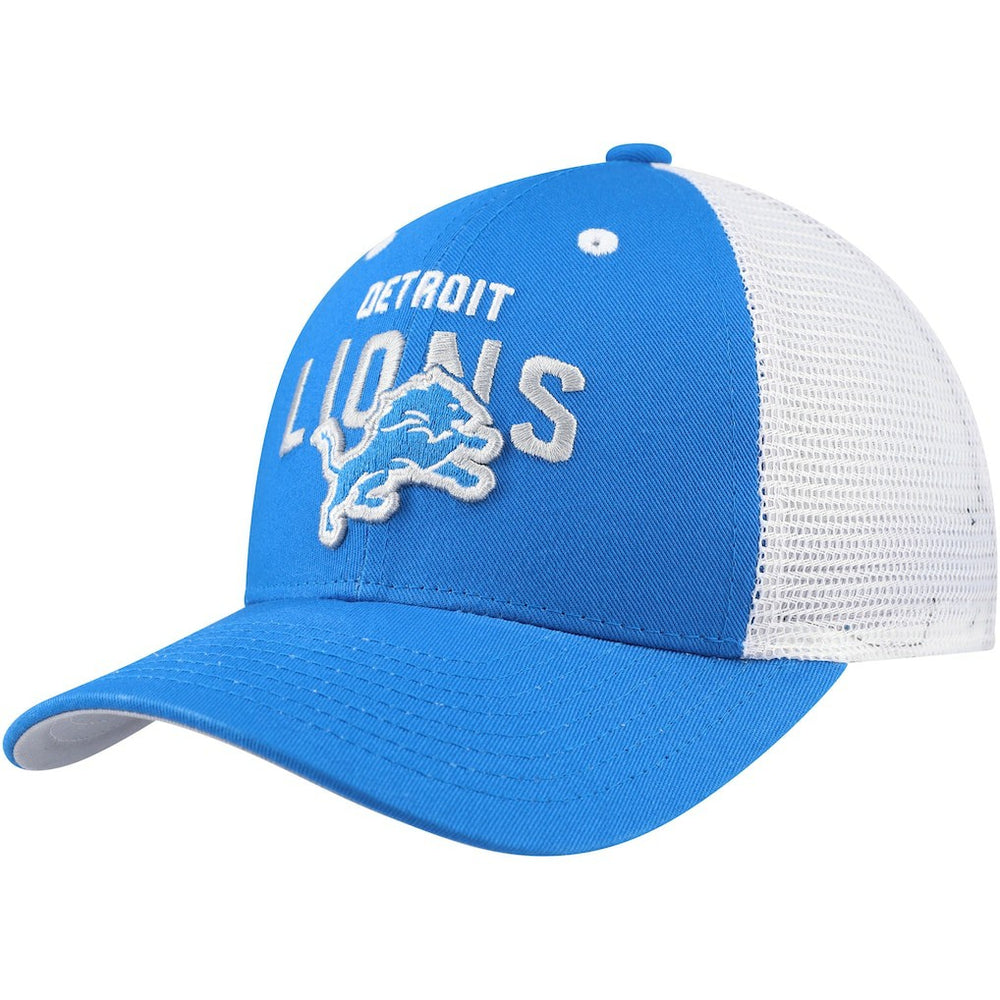 Detroit Lions Youth Core Lockup Trucker Adjustable Hat Blue - NFL