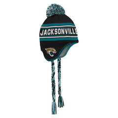 Jacksonville Jaguars Preschool Jacquard Tassel Knit Hat with Pom Black - NFL