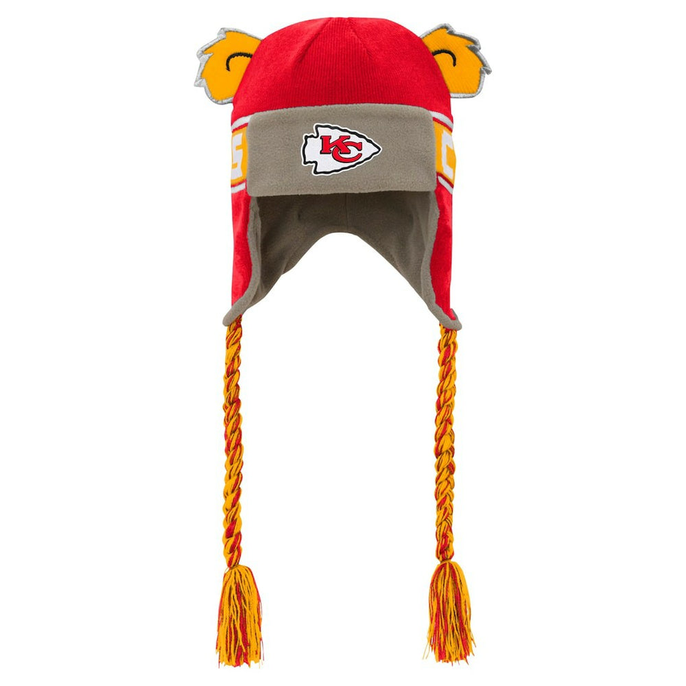 Kansas City Chiefs Youth Wordmark Ears Trooper Knit Hat Red - NFL