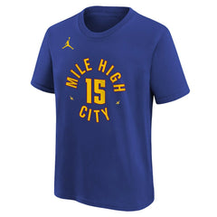 NBA - Nikola Jokic Denver Nuggets Jordan Brand Youth Statement Edition Name & Number T-Shirt - Blue