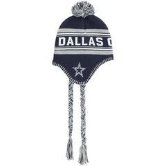Dallas Cowboys Youth Jacquard Tassel Knit Hat with Pom Navy - NFL