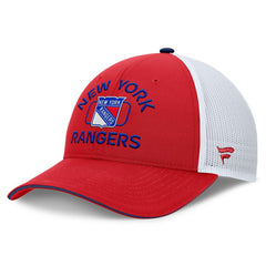 New York Rangers Fanatics Authentic Pro Rink Trucker Hat Red/White