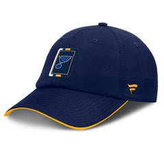 St. Louis Blues - Fanatics Authentic Pro Ripstop Adjustable Hat Navy/Gold