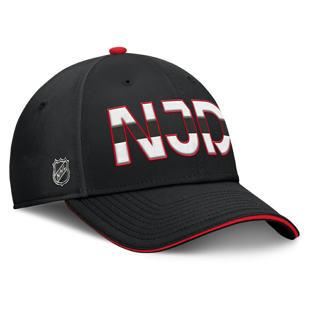 New Jersey Devils - Fanatics Authentic Pro Rink Team Code Flex Hat Black/Red