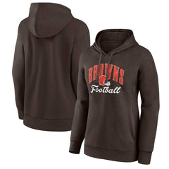 Cleveland Browns Women's Victory Script Pullover Hoodie Brown - Fanatics