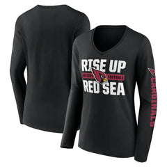 Arizona Cardinals Hometown Sweep Long Sleeve V-Neck T-Shirt Black - Fanatics