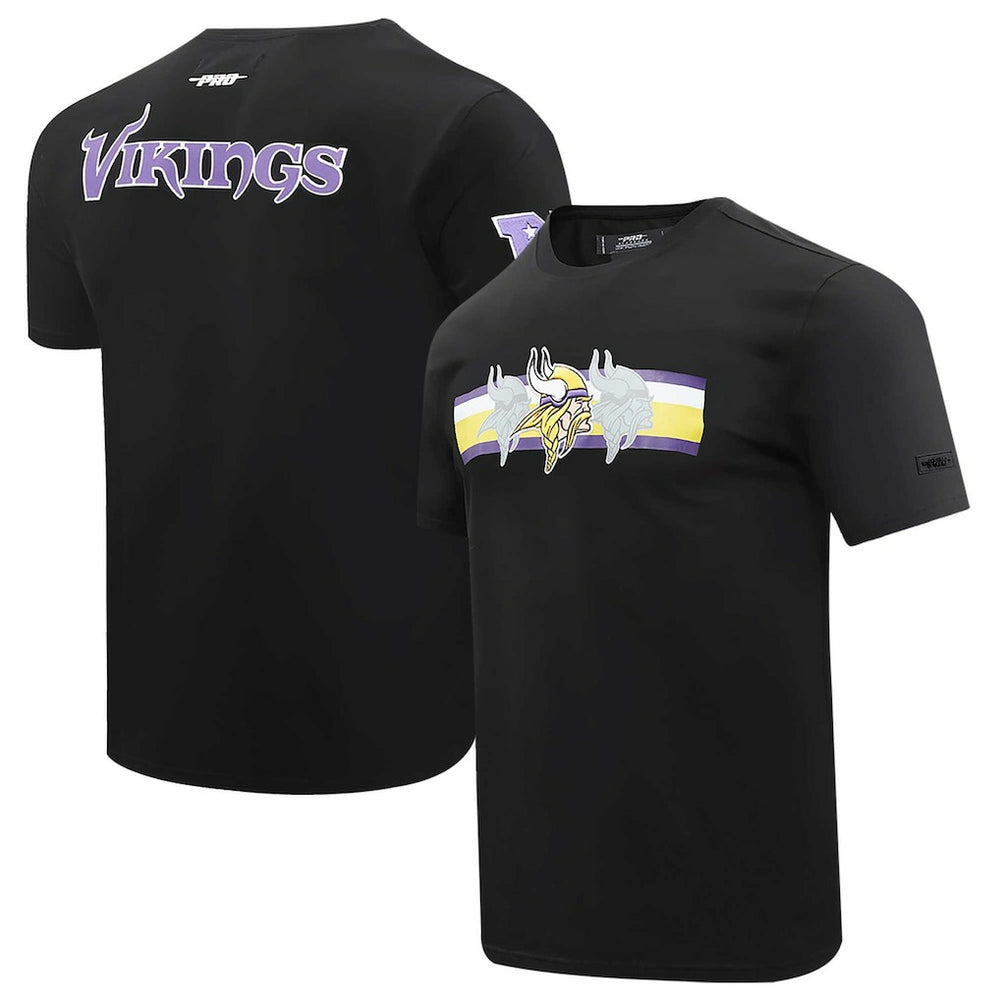 Minnesota Vikings Pro Standard Retro Striper T-Shirt Black - NFL