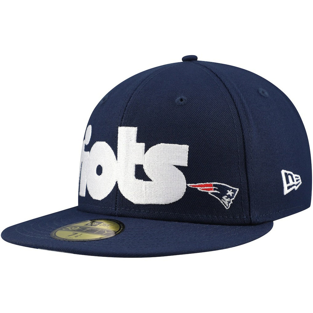 New England Patriots New Era Checkered Undervisor 59FIFTY Fitted Hat Navy - NFL