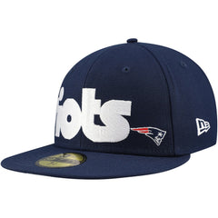 New England Patriots New Era Checkered Undervisor 59FIFTY Fitted Hat Navy - NFL