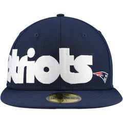 New England Patriots New Era Checkered Undervisor 59FIFTY Fitted Hat Navy - NFL