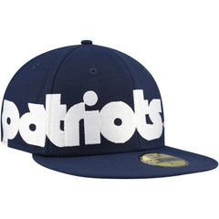 New England Patriots New Era Checkered Undervisor 59FIFTY Fitted Hat Navy - NFL