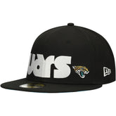 Jacksonville Jaguars New Era Checkered Undervisor 59FIFTY Fitted Hat Black - NFL
