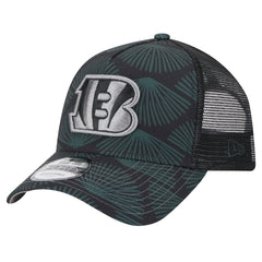 Cincinnati Bengals New Era Agave Trucker 9FORTY Adjustable Hat Black - NFL
