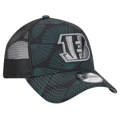 Cincinnati Bengals New Era Agave Trucker 9FORTY Adjustable Hat Black - NFL