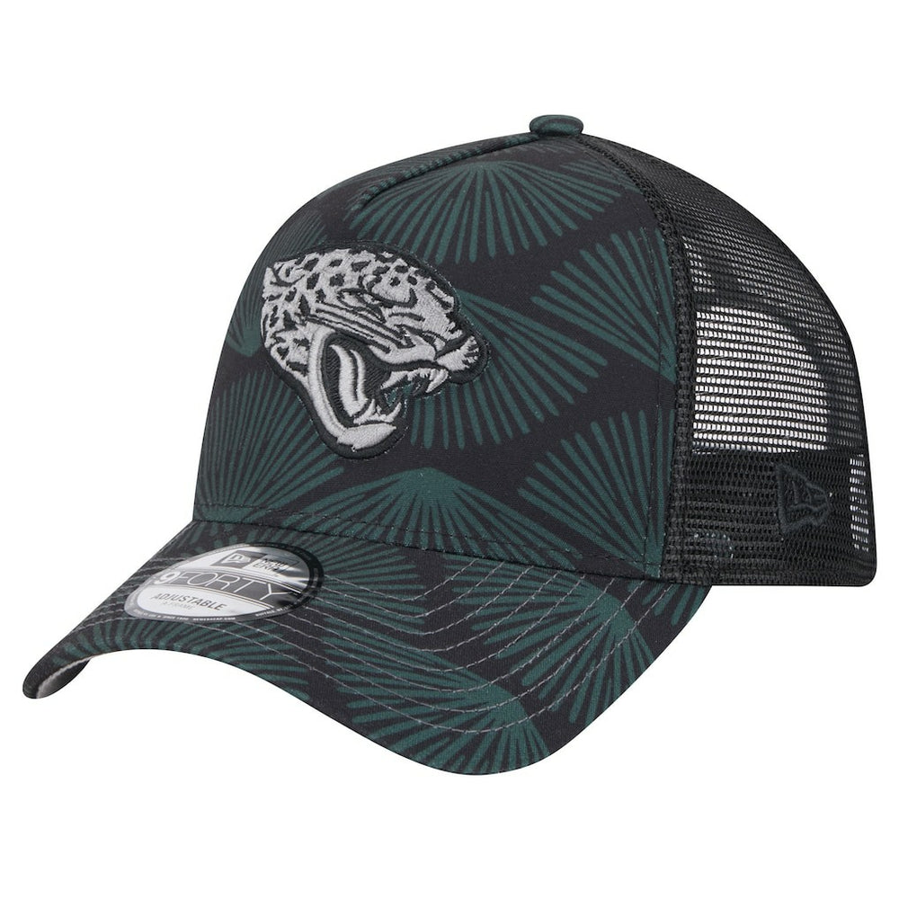 Jacksonville Jaguars New Era Agave Trucker 9FORTY Adjustable Hat Black - NFL