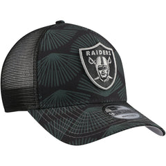 Las Vegas Raiders New Era Agave Trucker 9FORTY Adjustable Hat Black - NFL