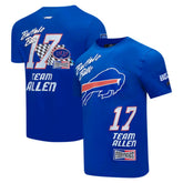 Josh Allen Buffalo Bills Pro Standard Fast Lane Name & Number Player T-Shirt Royal - NFL