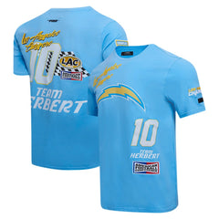 Justin Herbert Los Angeles Chargers Pro Standard Fast Lane Name & Number Player T-Shirt Powder Blue - NFL