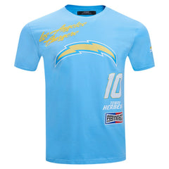 Justin Herbert Los Angeles Chargers Pro Standard Fast Lane Name & Number Player T-Shirt Powder Blue - NFL