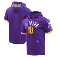 Justin Jefferson Minnesota Vikings Pro Standard Player Name & Number Hoodie T-Shirt Purple - NFL