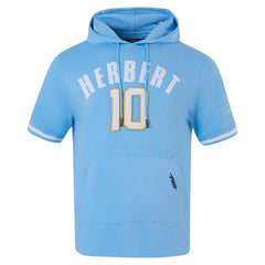 Justin Herbert Los Angeles Chargers Pro Standard Player Name & Number Hoodie T-Shirt Powder Blue - NFL