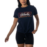 Atlanta Braves The Wild Collective Women's Twist Front T-Shirt Sale