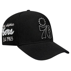 NBA - Philadelphia 76ers Pro Standard Paint the City Pinch Front Snapback Hat - Black