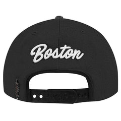 Boston Bruins Pro Standard Paint the City Pinch Front Snapback Hat Black