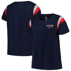 Atlanta Braves Profile Women's Plus Size Scoop Neck T-Shirt for sale