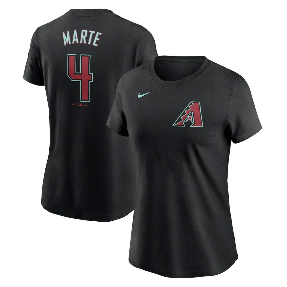 Ketel Marte Arizona Diamondbacks Nike Women's 2024 Fuse Name & Number T-Shirt Clearance