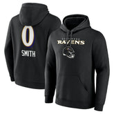 Roquan Smith Baltimore Ravens Team Wordmark Player Name & Number Pullover Hoodie Black - NFL