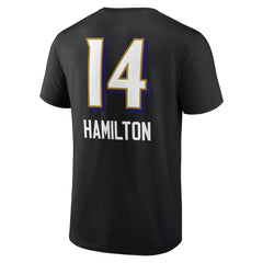 Kyle Hamilton Baltimore Ravens Team Wordmark Player Name & Number T-Shirt Black - NFL