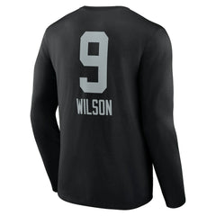 Tyree Wilson Las Vegas Raiders Team Wordmark Player Name & Number Long Sleeve T-Shirt Black - NFL