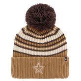 Dallas Cowboys '47 Women's Espresso Cuffed Knit Hat with Pom Brown - 47 brand
