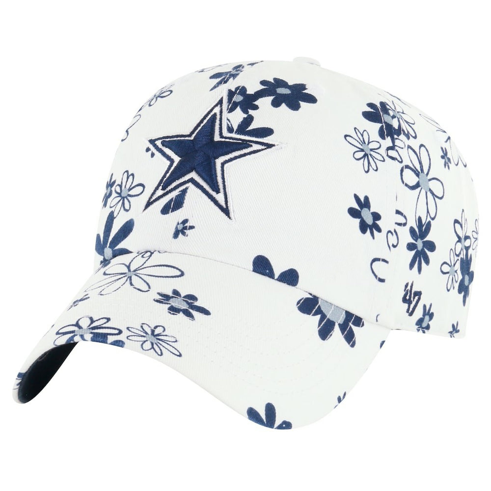 Dallas Cowboys '47 Girls Youth Daisy Delight Clean Up Adjustable Hat White - 47 brand