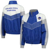 NBA - Golden State Warriors The Wild Collective Women's Courtside Half-Zip Track Jacket - Royal