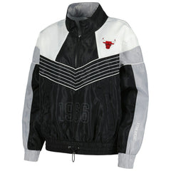 NBA - Chicago Bulls The Wild Collective Women's Courtside Half-Zip Track Jacket - Black