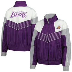 NBA - Los Angeles Lakers The Wild Collective Women's Courtside Half-Zip Track Jacket - Purple