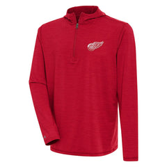 Detroit Red Wings - Antigua Tidy Quarter-Zip Pullover Hoodie Heather Red