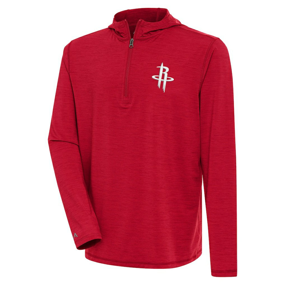 NBA - Houston Rockets Antigua Tidy Quarter-Zip Lightweight Pullover Top - Heather Red