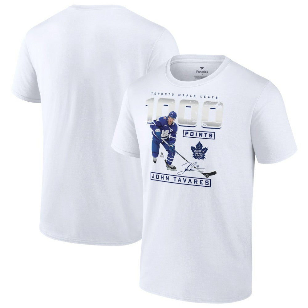 John Tavares Toronto Maple Leafs - 1,000 Career Points T-Shirt White